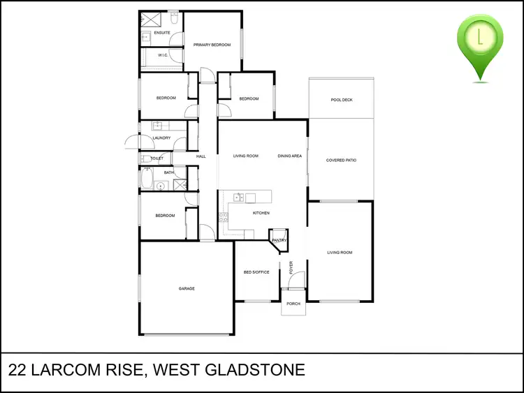 Floorplan of Homely house listing, 22 Larcom Rise, West Gladstone QLD 4680