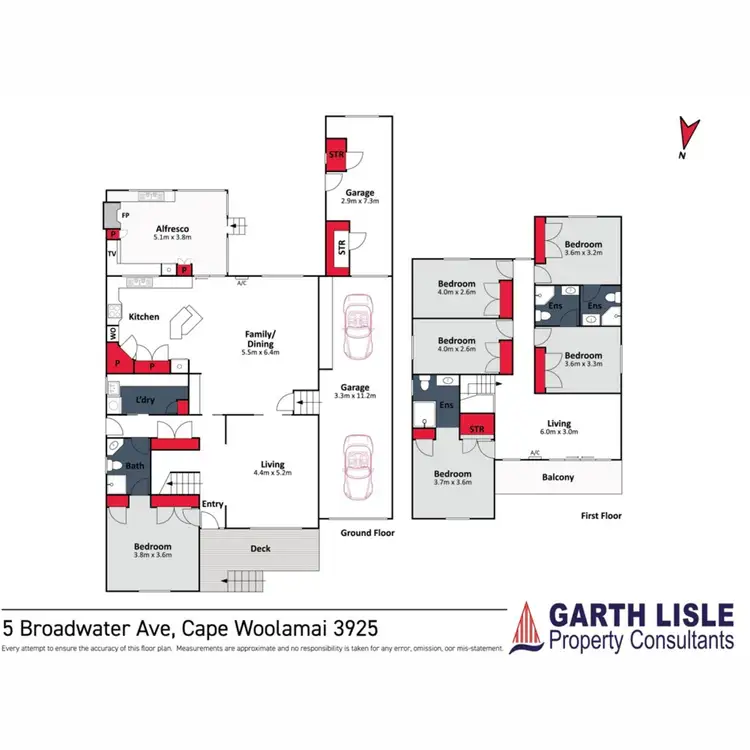 Floorplan of Homely house listing, 5 Broadwater Avenue, Cape Woolamai VIC 3925