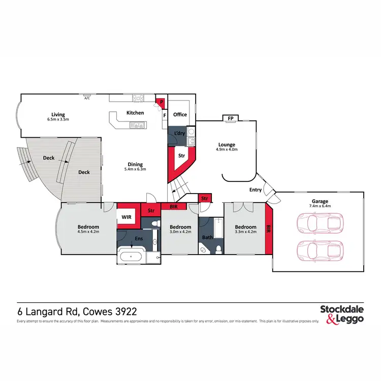 Floorplan of Homely house listing, 6 Langard Road, Cowes VIC 3922