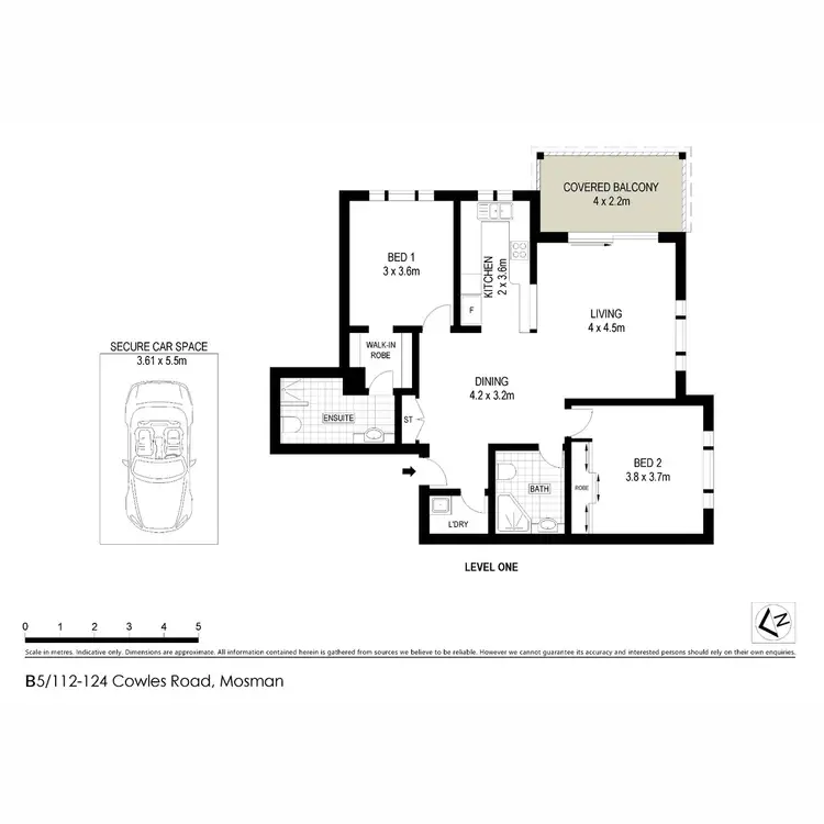 Floorplan of Homely apartment listing, 5B/112-124 Cowles Road, Mosman NSW 2088