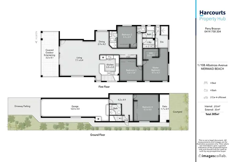 Floorplan of Homely unit listing, 1/108 Albatross Avenue, Mermaid Beach QLD 4218