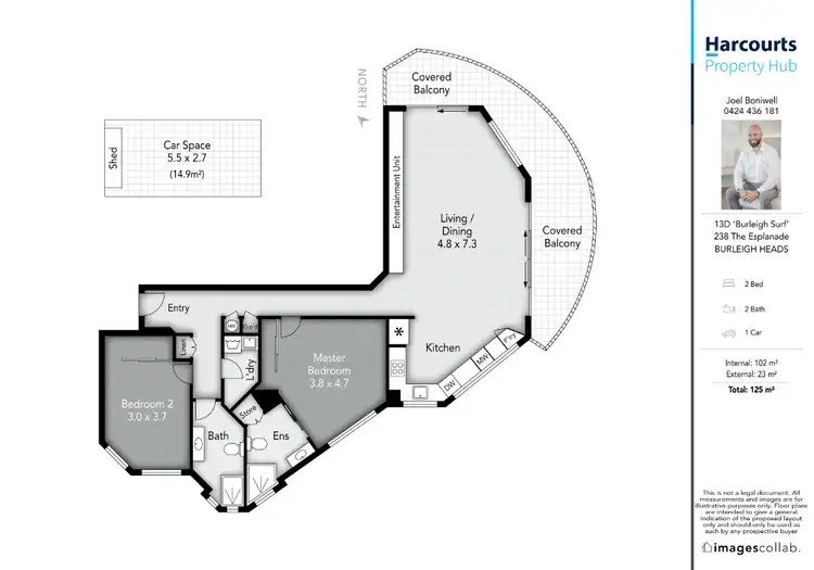 Floorplan of Homely apartment listing, 13D/238 The Esplanade, Burleigh Heads QLD 4220