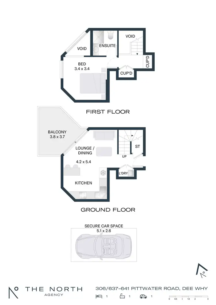 Floorplan of Homely unit listing, 306/637-641 Pittwater Road, Dee Why NSW 2099