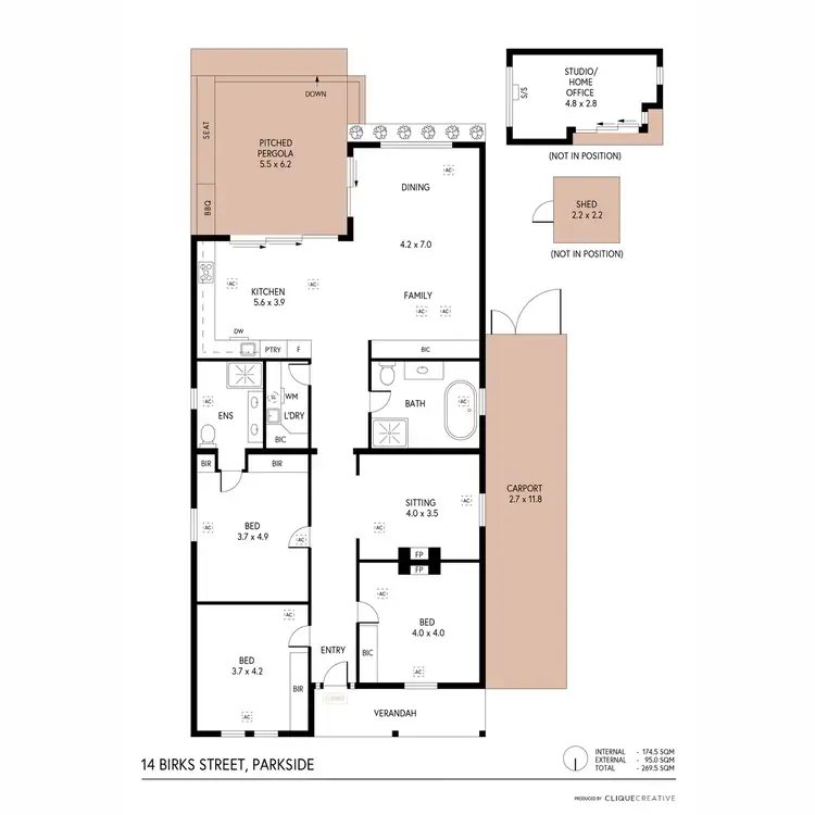 Floorplan of Homely house listing, 14 Birks Street, Parkside SA 5063