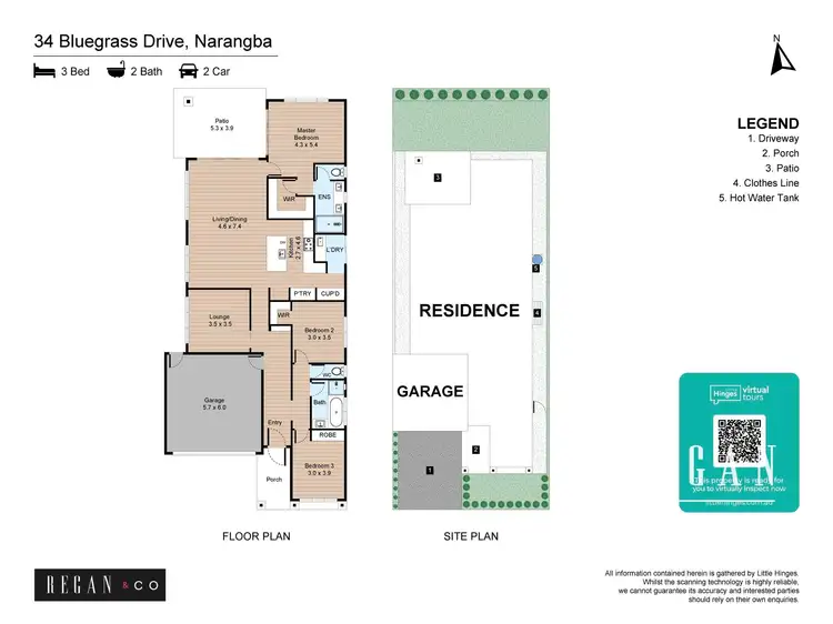 Floorplan of Homely house listing, 34 Bluegrass Drive, Narangba QLD 4504