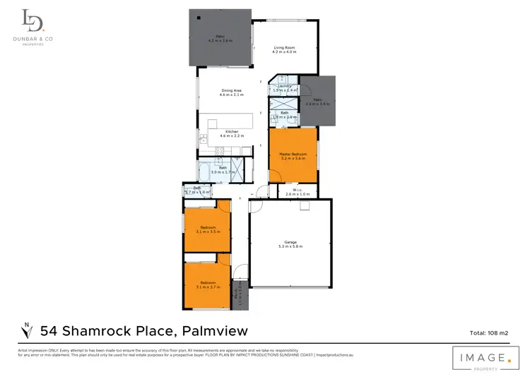 Floorplan of Homely house listing, 54 Shamrock Place, Palmview QLD 4553