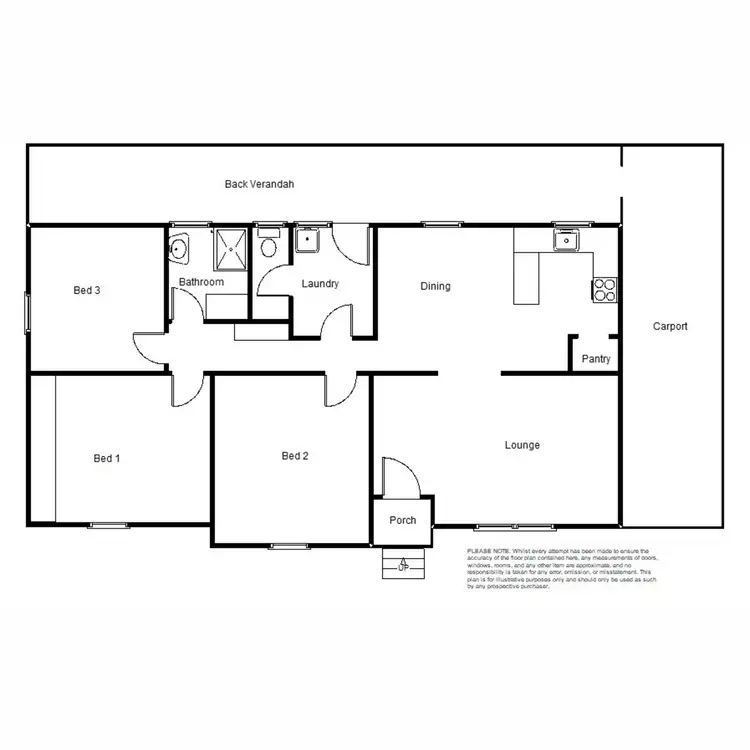 Floorplan of Homely house listing, 58 Park Tce, Quorn SA 5433