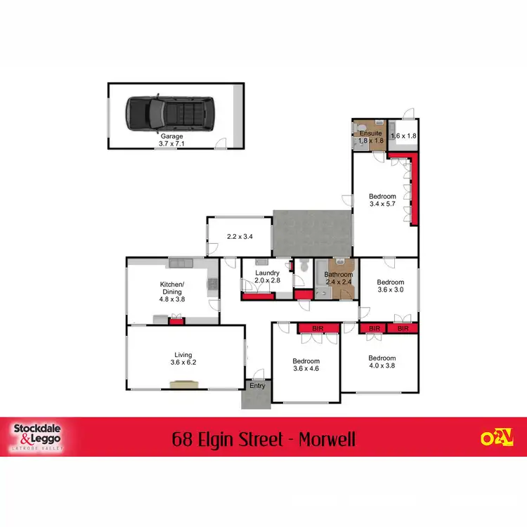 Floorplan of Homely house listing, 68 Elgin Street, Morwell VIC 3840