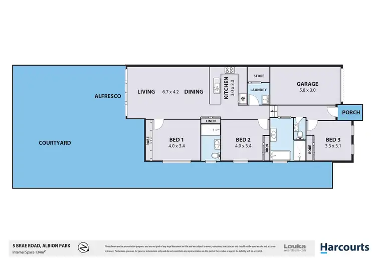 Floorplan of Homely semi-detached listing, 5 Brae Road, Albion Park NSW 2527