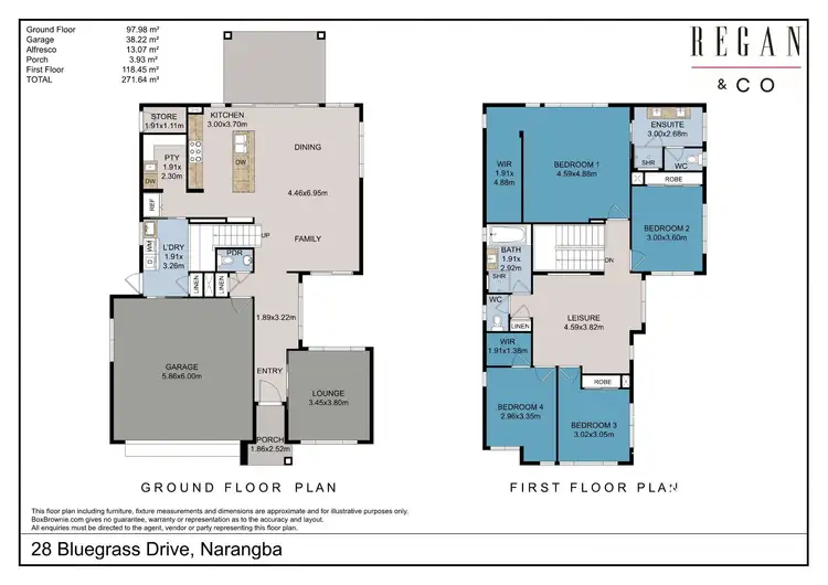 Floorplan of Homely house listing, 28 Bluegrass Drive, Narangba QLD 4504
