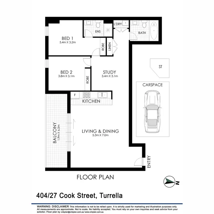 Floorplan of Homely apartment listing, 404/27 Cook Street, Turrella NSW 2205