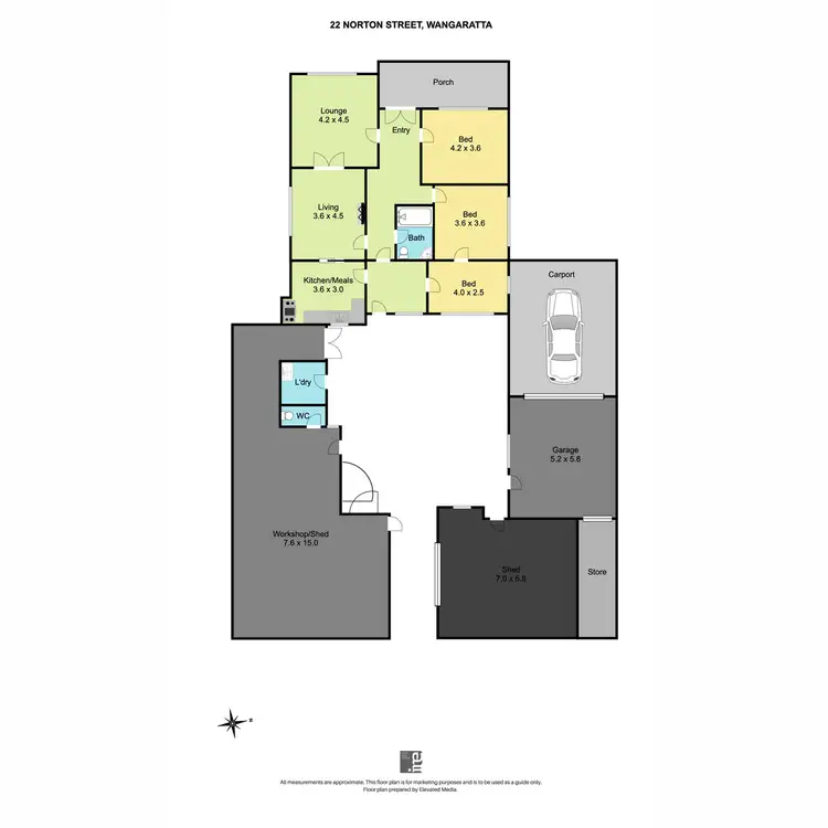 Floorplan of Homely house listing, 22 Norton Street, Wangaratta VIC 3677