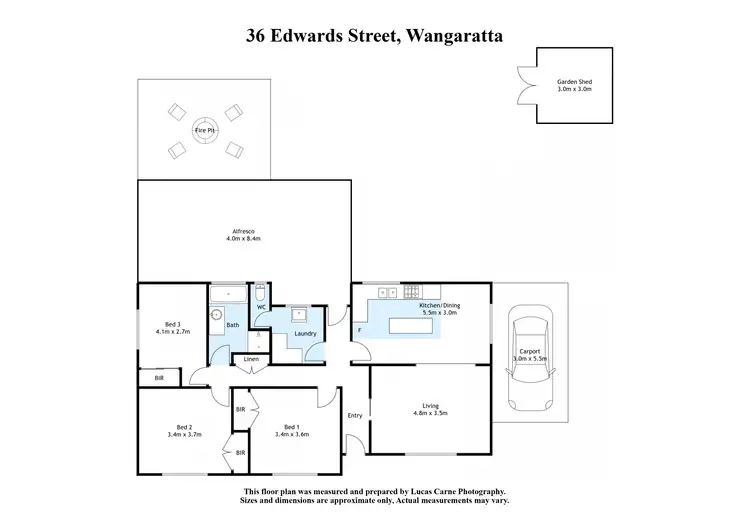 Floorplan of Homely house listing, 36 Edwards Street, Wangaratta VIC 3677