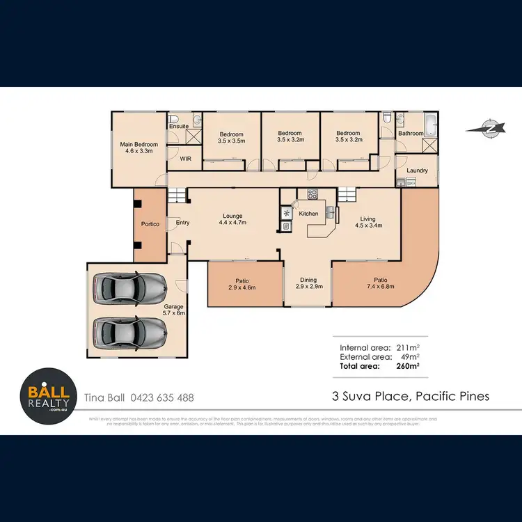 Floorplan of Homely house listing, 3 Suva Place, Pacific Pines QLD 4211
