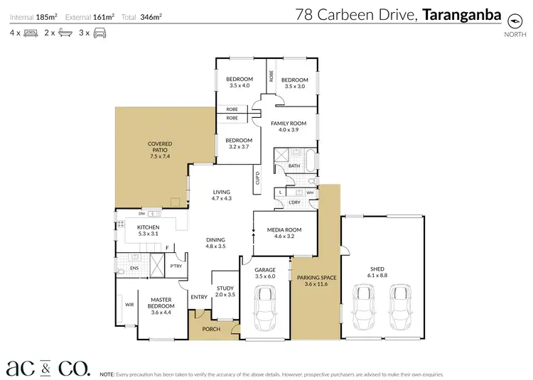 Floorplan of Homely house listing, 78 Carbeen Drive, Taranganba QLD 4703