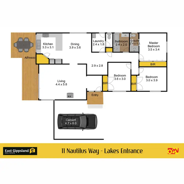 Floorplan of Homely house listing, 11 Nautilus Way, Lakes Entrance VIC 3909