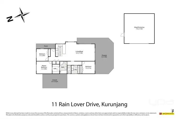 Floorplan of Homely house listing, 11 Rain Lover Drive, Kurunjang VIC 3337