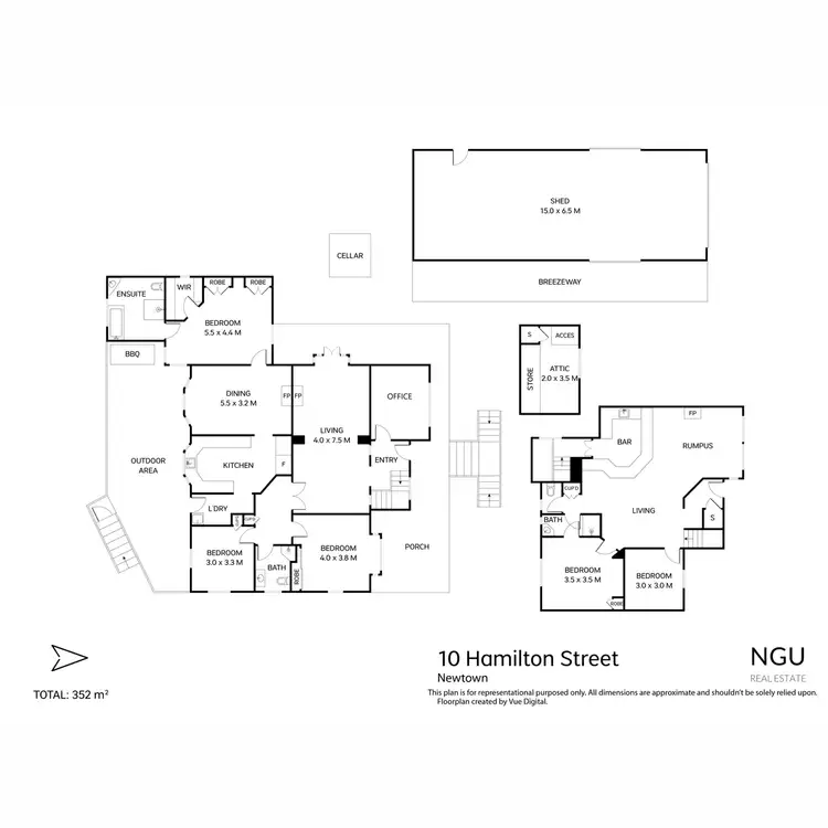 Floorplan of Homely house listing, 10 Hamilton Street, Newtown QLD 4350