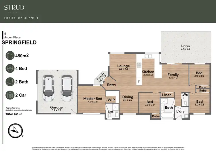 Floorplan of Homely house listing, 5 Aspen Place, Springfield QLD 4300