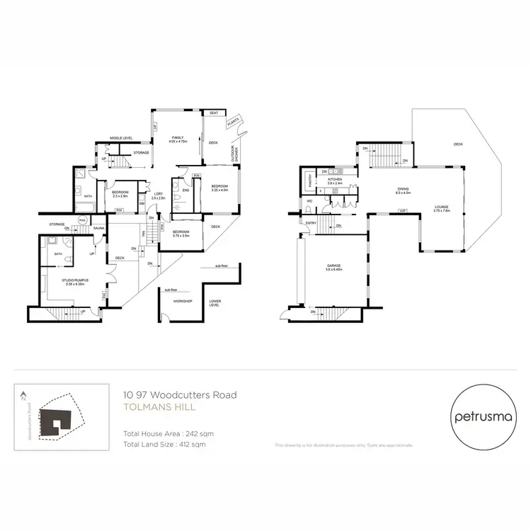 Floorplan of Homely house listing, 10/97 Woodcutters Road, Tolmans Hill TAS 7007