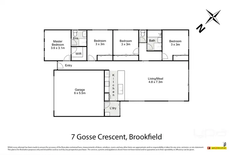 Floorplan of Homely house listing, 7 Gosse Crescent, Brookfield VIC 3338