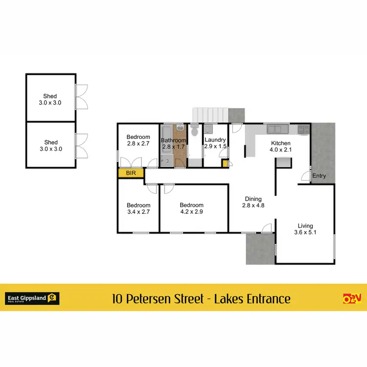 Floorplan of Homely house listing, 10 Petersen Street, Lakes Entrance VIC 3909