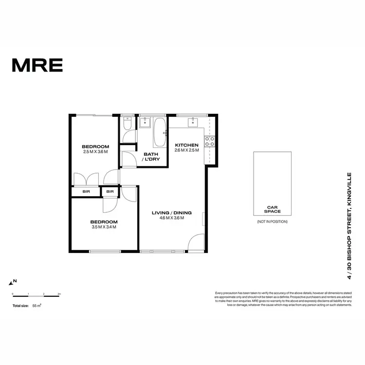 Floorplan of Homely apartment listing, 4/30 Bishop Street, Kingsville VIC 3012