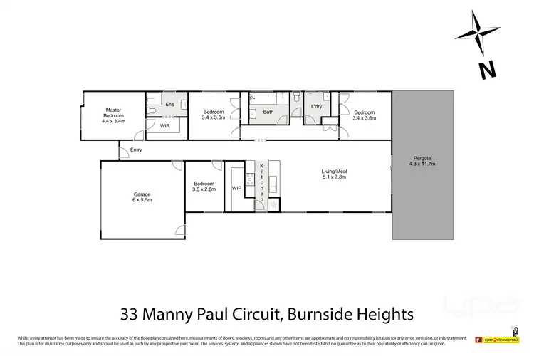 Floorplan of Homely house listing, 33 Manny Paul Circuit, Burnside Heights VIC 3023