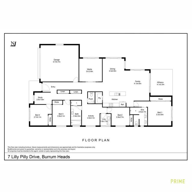 Floorplan of Homely house listing, 7 Lilly Pilly Drive, Burrum Heads QLD 4659