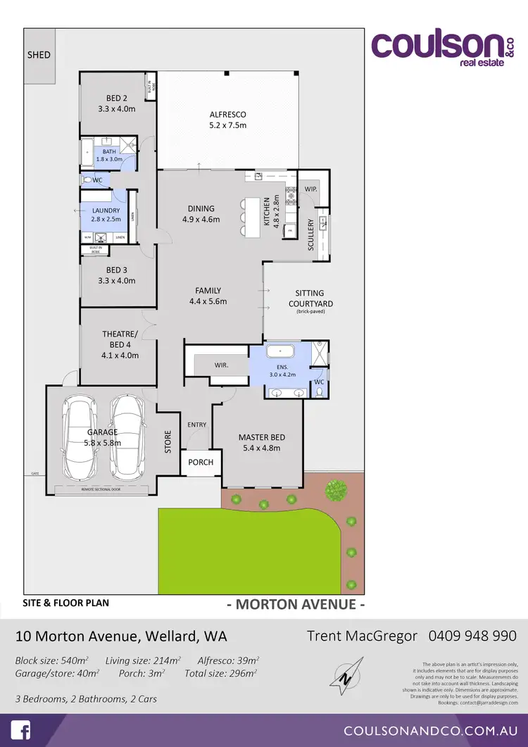 Floorplan of Homely house listing, 10 Morton Avenue, Wellard WA 6170
