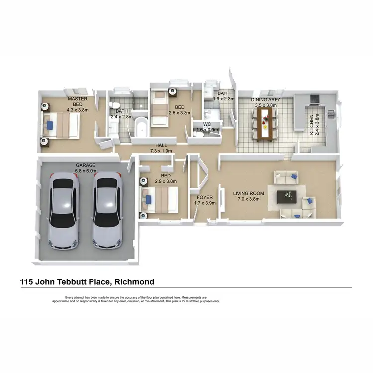 Floorplan of Homely house listing, 115 John Tebbutt Place, Richmond NSW 2753