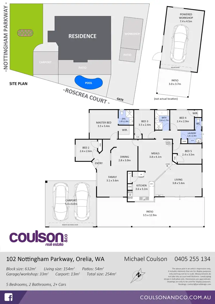 Floorplan of Homely house listing, 102 Nottingham Parkway, Orelia WA 6167