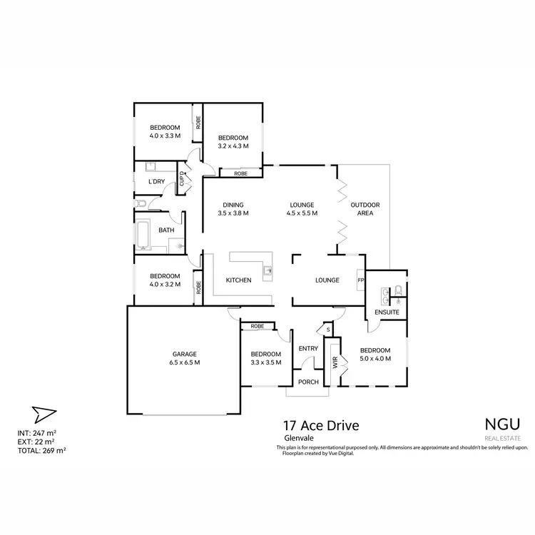 Floorplan of Homely house listing, 17 Ace Drive, Glenvale QLD 4350