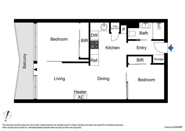Floorplan of Homely apartment listing, 1806/7 Katherine Place, Melbourne VIC 3000