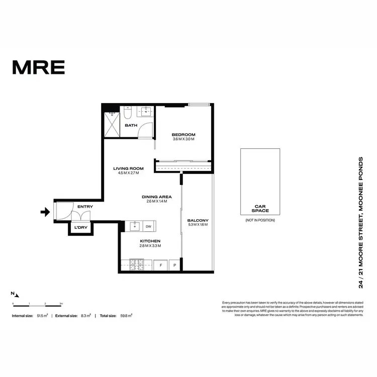 Floorplan of Homely apartment listing, 24/21 Moore Street, Moonee Ponds VIC 3039