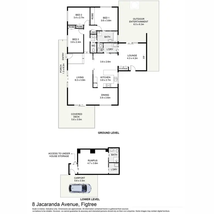 Floorplan of Homely house listing, 8 Jacaranda Avenue, Figtree NSW 2525
