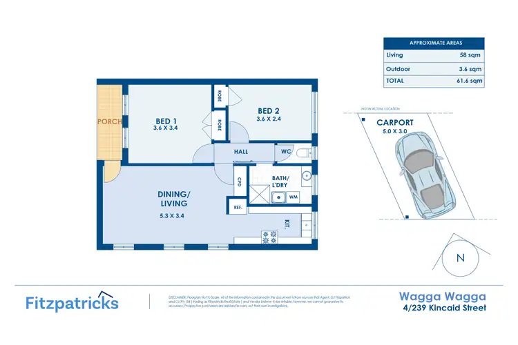 Floorplan of Homely unit listing, 4/239 Kincaid Street, Wagga Wagga NSW 2650