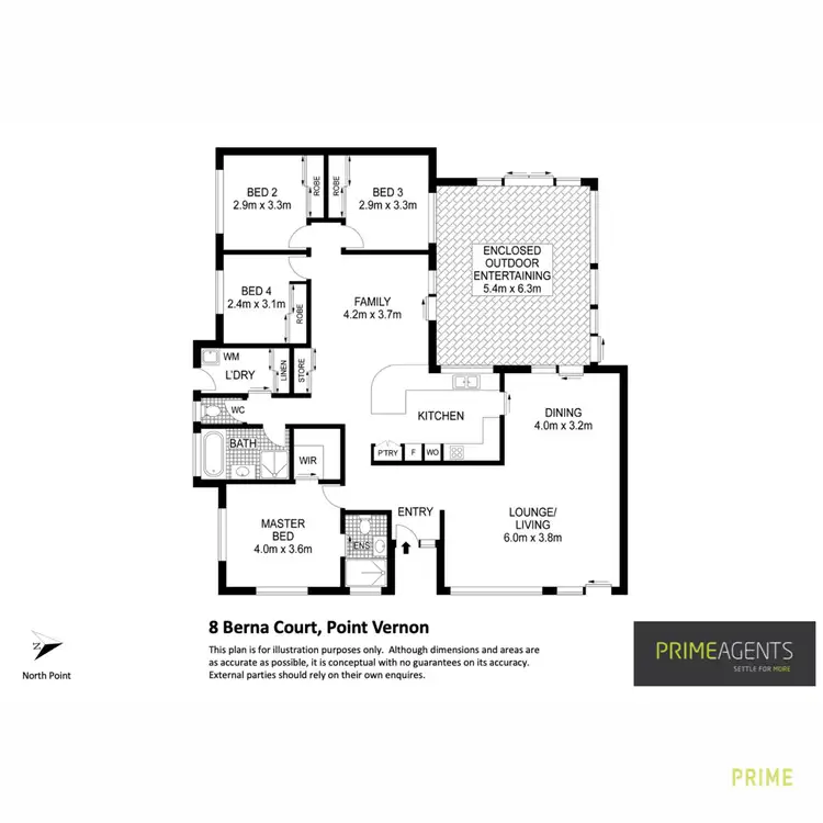 Floorplan of Homely house listing, 8 Berna Court, Point Vernon QLD 4655