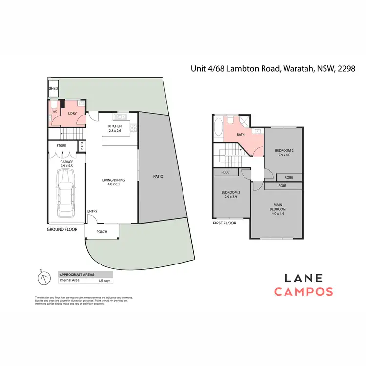 Floorplan of Homely townhouse listing, 4/68 Lambton Road, Waratah NSW 2298