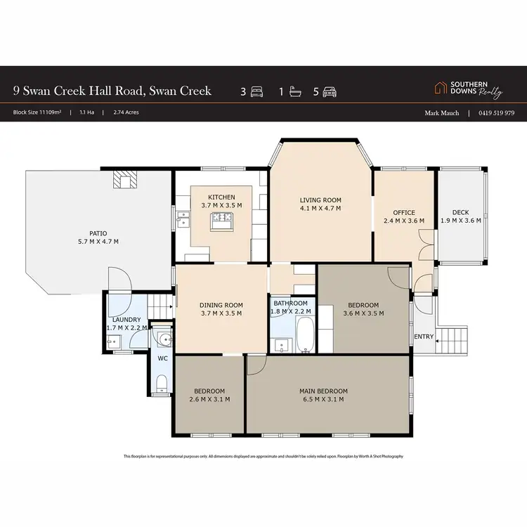 Floorplan of Homely rural property listing, 9 Swan Creek Hall Road, Swan Creek QLD 4370