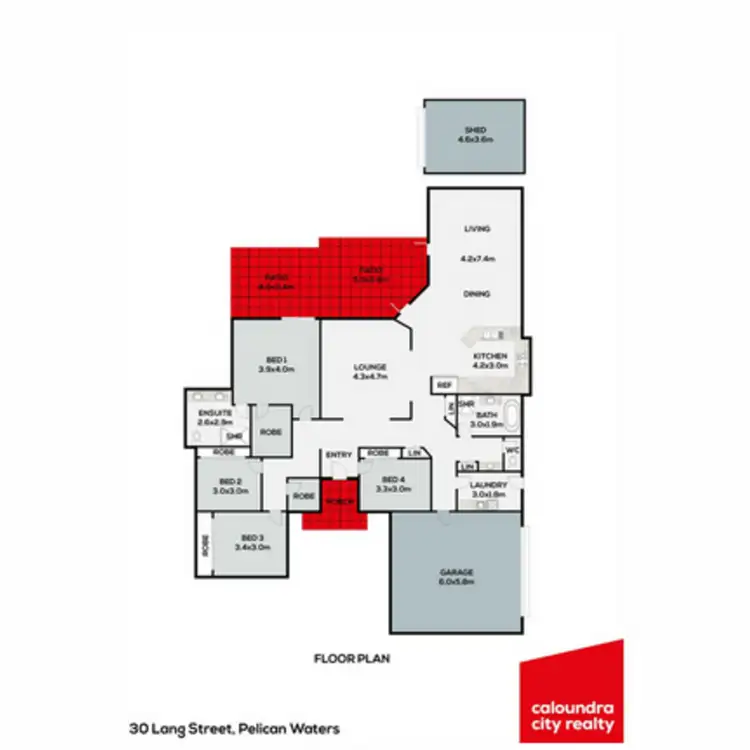 Floorplan of Homely house listing, 30 Lang Street, Pelican Waters QLD 4551