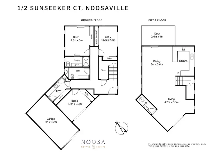 Floorplan of Homely unit listing, 1/2 Sunseeker Close, Noosaville QLD 4566