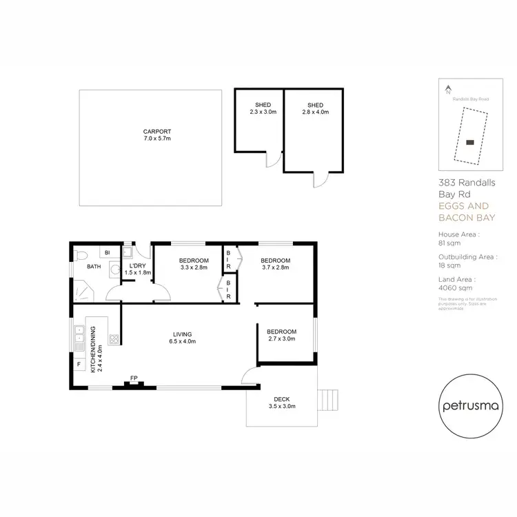 Floorplan of Homely house listing, 383 Randalls Bay Road, Eggs and Bacon Bay TAS 7112