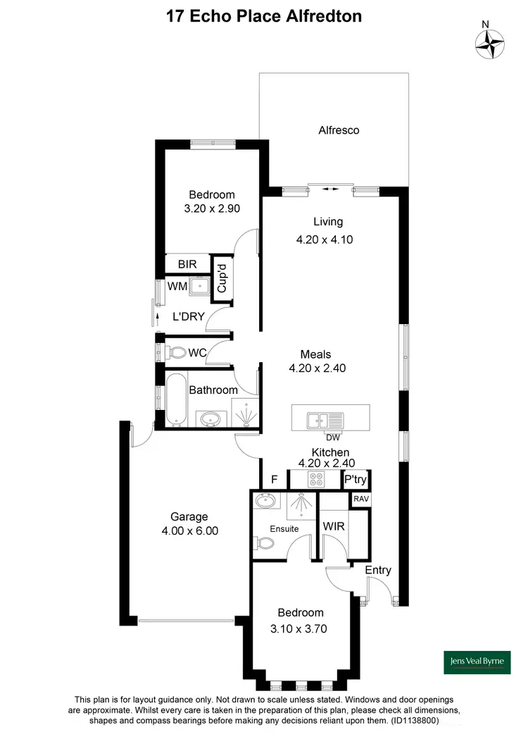 Floorplan of Homely townhouse listing, 17 Echo Place, Alfredton VIC 3350