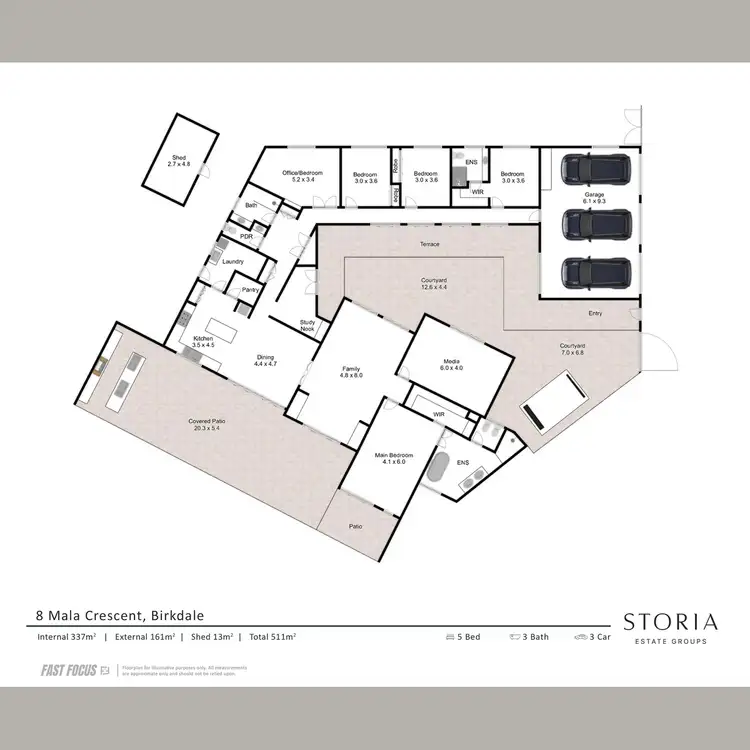 Floorplan of Homely house listing, 8 Mala Crescent., Birkdale QLD 4159