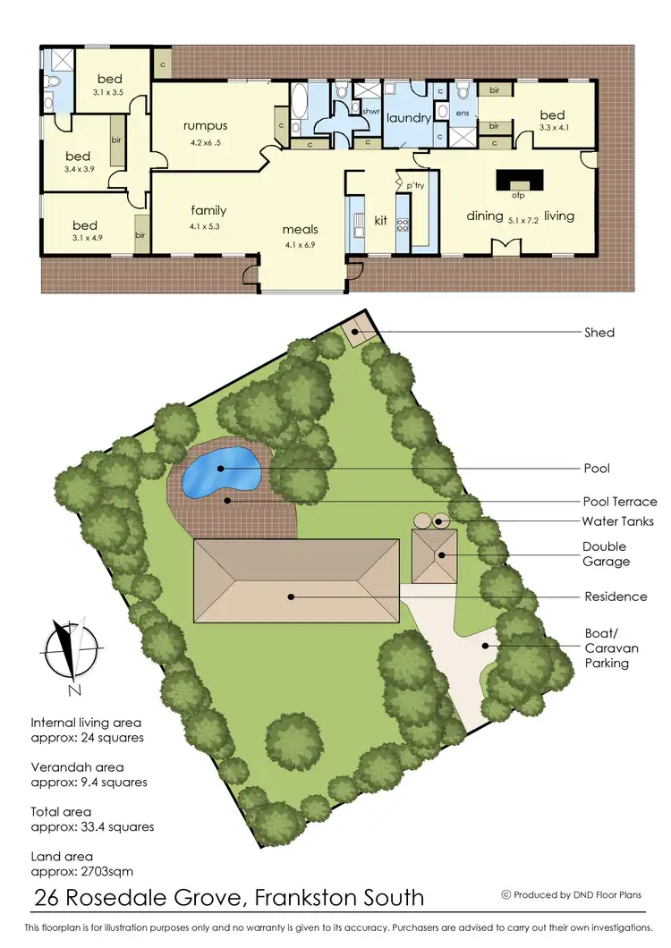 Floorplan of Homely house listing, 26 Rosedale Grove, Frankston South VIC 3199