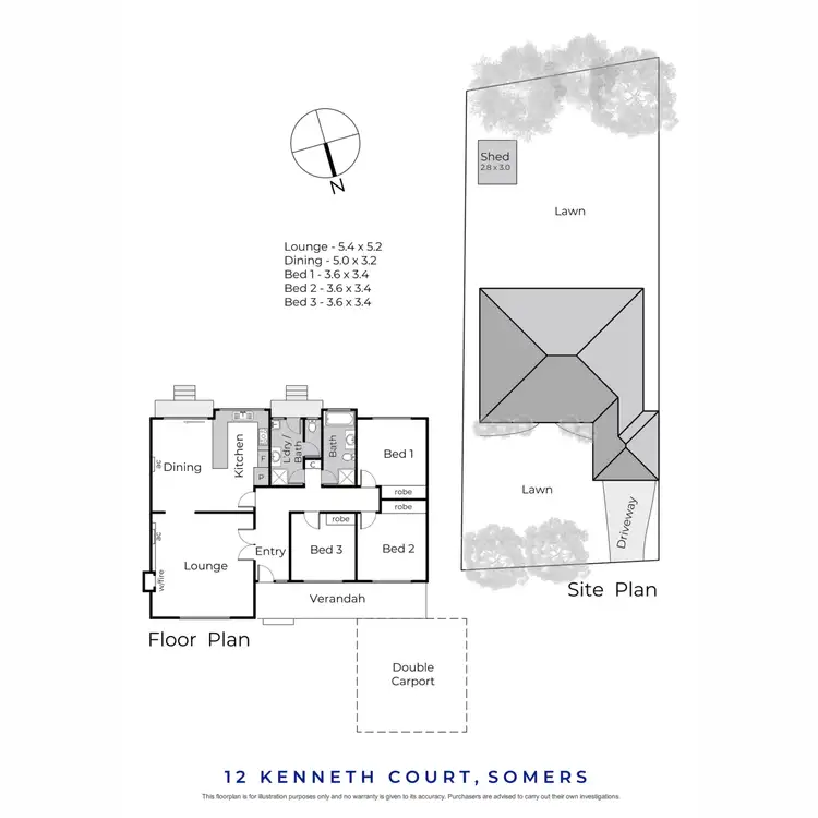 Floorplan of Homely house listing, 12 Kenneth Court, Somers VIC 3927