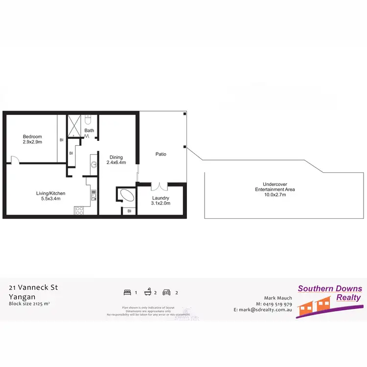 Floorplan of Homely rural property listing, 21 Vanneck Street, Yangan QLD 4371