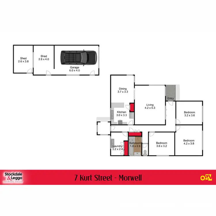 Floorplan of Homely house listing, 7 Kurt Street, Morwell VIC 3840