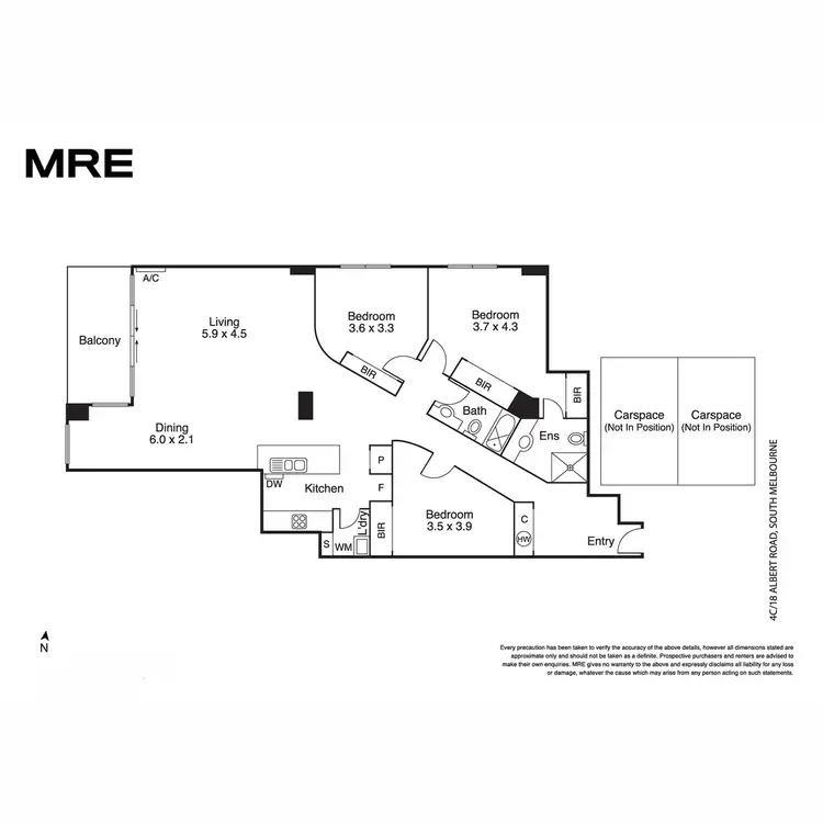 Floorplan of Homely apartment listing, 4C/18 Albert Road, South Melbourne VIC 3205